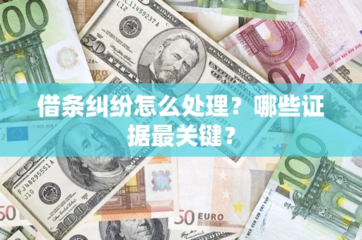 北京借条纠纷怎么处理？哪些证据最关键？