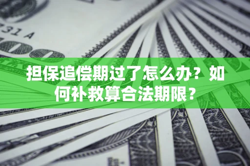 北京担保追偿期过了怎么办？如何补救算合法期限？