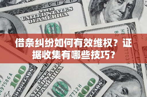 北京借条纠纷如何有效维权？证据收集有哪些技巧？