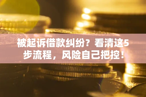 北京被起诉借款纠纷？看清这5步流程，风险自己把控！